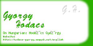 gyorgy hodacs business card